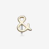 14 Karat Gold OneFit Threadless The Ampersand Symbol Top Part