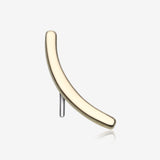 14 Karat Gold OneFit Threadless Simple Curved Bar Top Part