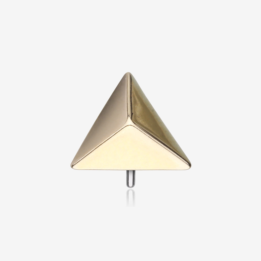14 Karat Gold OneFit‚Ñ¢ Threadless Tetrahedron Pyramid Top Part