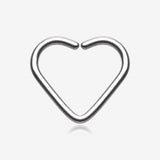 Niobium Heart Bendable Hoop Ring