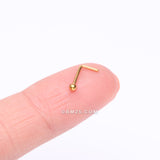 Detail View 2 of Pure24K Implant Grade Titanium Basic Ball Top L-Shaped Nose Ring