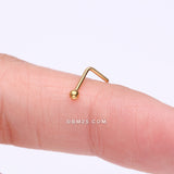 Detail View 3 of Pure24K Implant Grade Titanium Basic Ball Top L-Shaped Nose Ring