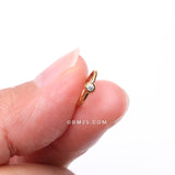 Detail View 2 of Pure24K Implant Grade Titanium Gem Ball CBR Style Seamless Clicker Hoop Ring-Clear Gem