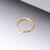 Detail View 1 of Pure24K Implant Grade Titanium Bamboo Essence Seamless Clicker Hoop Ring