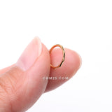 Detail View 2 of Pure24K Implant Grade Titanium Bamboo Essence Seamless Clicker Hoop Ring