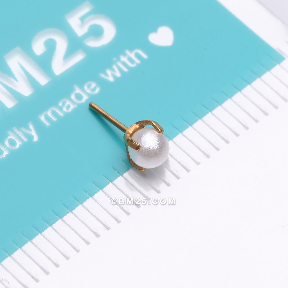 Detail View 4 of Pure24K Implant Grade Titanium OneFit‚Ñ¢ Threadless Swarovski Pearl Top Part