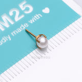 Detail View 4 of Pure24K Implant Grade Titanium OneFit Threadless Swarovski Pearl Top Part