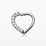 Journey Sparkle Heart Bendable Twist Hoop Ring*