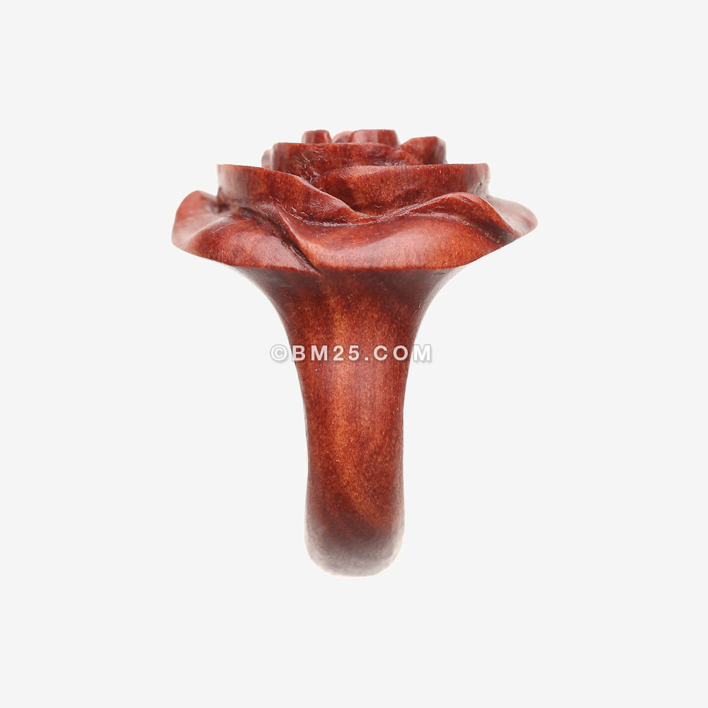 Detail View 3 of Chocolate Rosebud Sabo Wood Fashion Ring-Orange/Brown