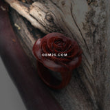 Detail View 4 of Chocolate Rosebud Sabo Wood Fashion Ring-Orange/Brown