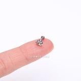 Detail View 2 of Adorable Paw Internally Threaded Steel Labret