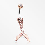 Rose Gold Mystic Mermaid Tail Belly Button Ring*