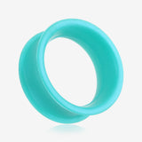 A Pair of Teal Flexible Silicone Double Flared Tunnel Plug