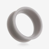 A Pair of Grey Flexible Silicone Double Flared Tunnel Plug