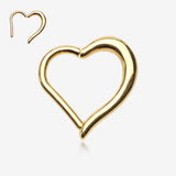 Golden Luscious Heart Seamless Clicker Ring