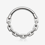 Classic Chain Link Clicker Hoop Ring