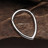 Detail View 2 of Classic Teardrop Seamless Clicker Hoop Ring