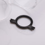 Detail View 1 of Blackline Adorable Kitty Cat Whisker Clicker Hoop Ring