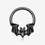 Blackline Night Bat Steel Seamless Clicker Hoop Ring