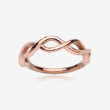 Rose Gold Infinity Loop Steel Seamless Clicker Hoop Ring