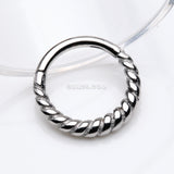 Detail View 2 of Classic Rope Seamless Clicker Hoop Ring