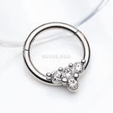 Eres Sparkles Seamless Clicker Hoop Ring-Clear