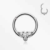 Eres Sparkles Seamless Clicker Hoop Ring-Clear