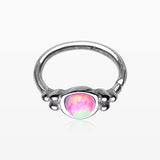 Fire Opal Reilia Bendable Twist Loop Ring-Pink